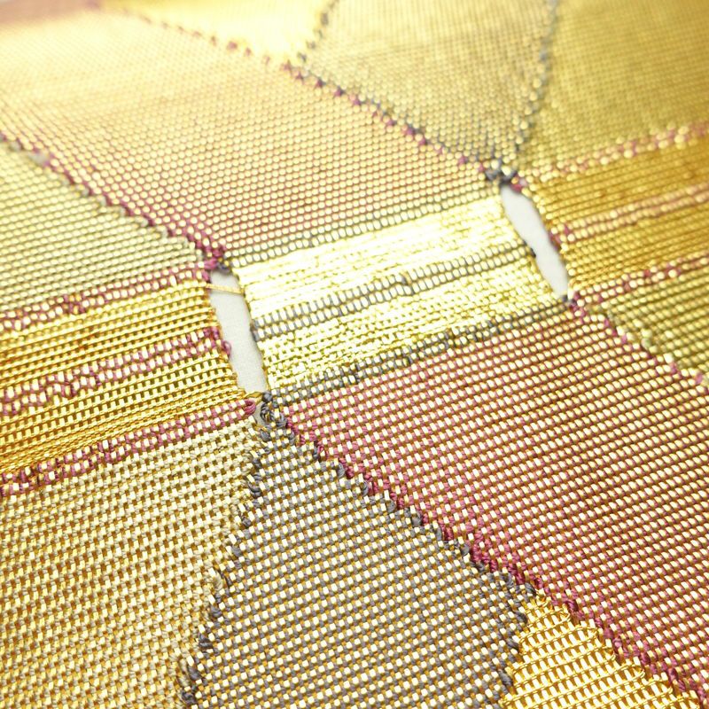 袋帯 太鼓柄 フォーマル用 正絹 幾何学柄・抽象柄 箔 帯 金・銀_画像5