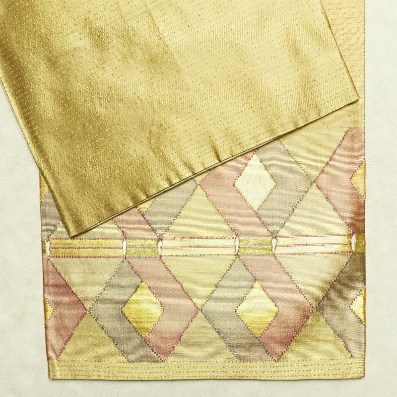 袋帯 太鼓柄 フォーマル用 正絹 幾何学柄・抽象柄 箔 帯 金・銀_画像13