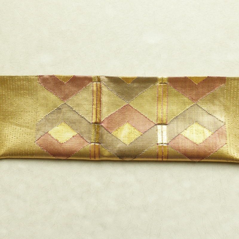 袋帯 太鼓柄 フォーマル用 正絹 幾何学柄・抽象柄 箔 帯 金・銀_画像14