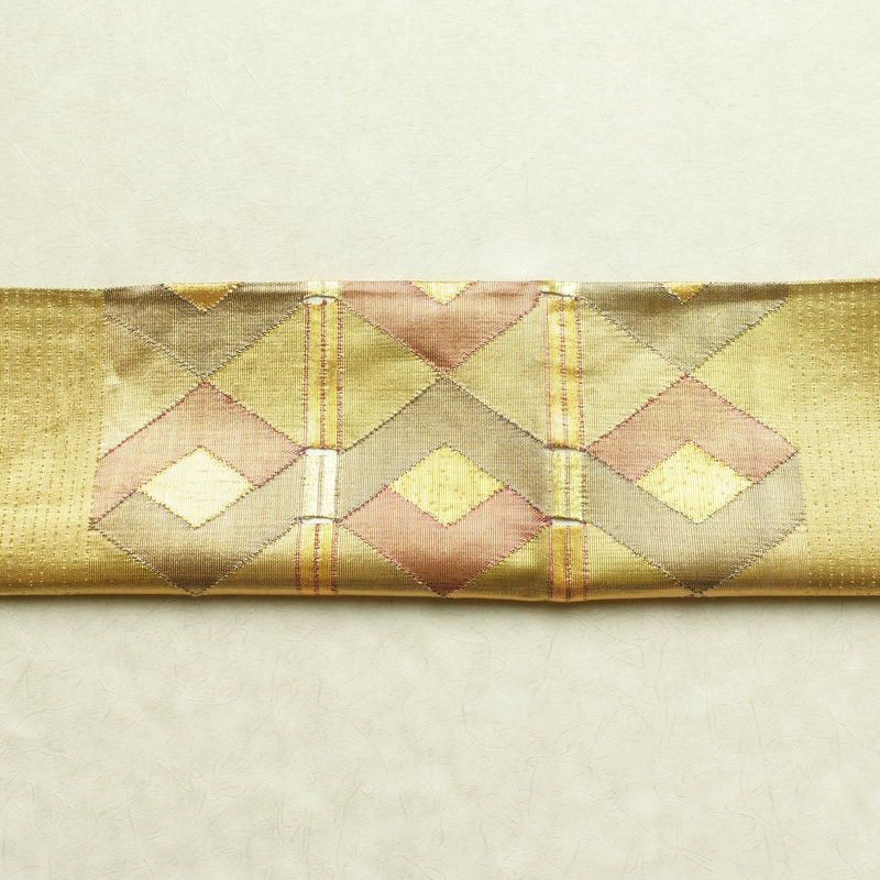 袋帯 太鼓柄 フォーマル用 正絹 幾何学柄・抽象柄 箔 帯 金・銀_画像15