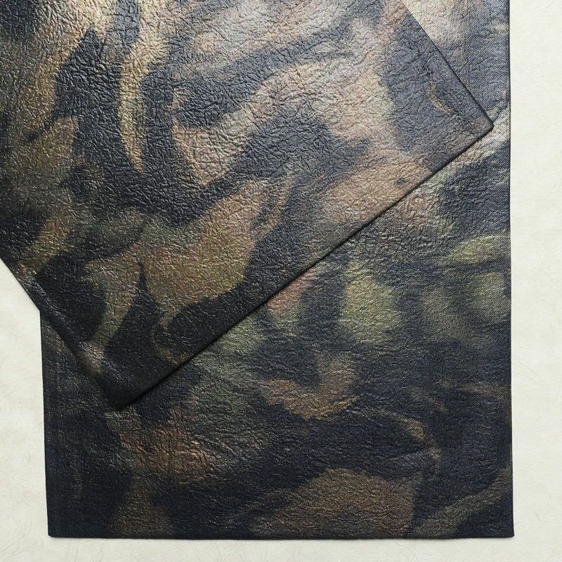 袋帯 全通柄 美品 フォーマル用 正絹 幾何学柄・抽象柄 箔 帯 青・紺_画像13