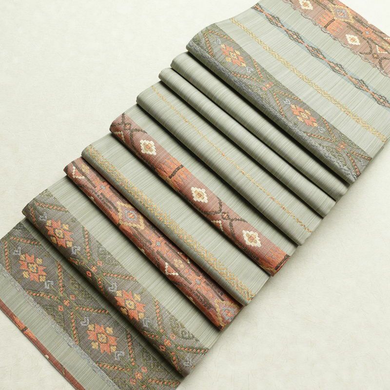 袋帯 六通柄 美品 一般用 正絹 縞柄・線柄 帯 緑・うぐいす色_画像18