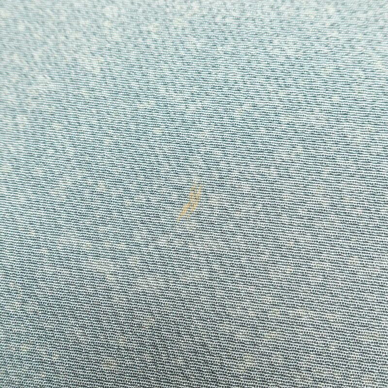 訪問着 縮緬 正絹 花柄 袷仕立て 身丈151.5cm 裄丈65cm 箔 金彩 フォーマル 着物 青・紺_画像12