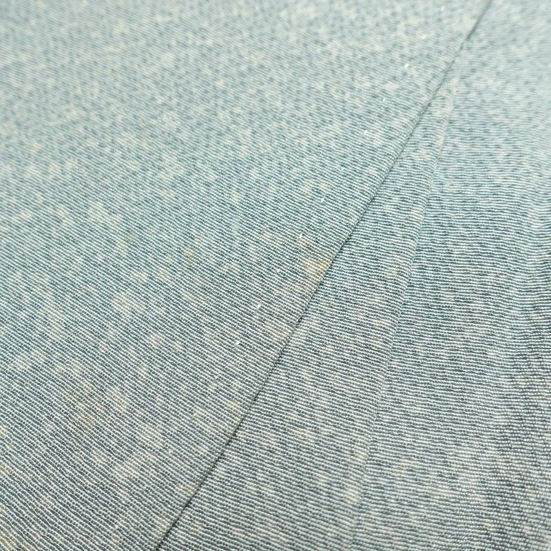 訪問着 縮緬 正絹 花柄 袷仕立て 身丈151.5cm 裄丈65cm 箔 金彩 フォーマル 着物 青・紺_画像17