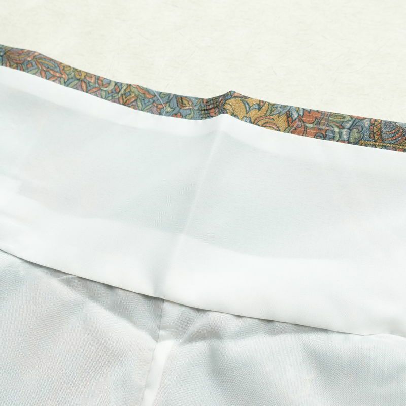 小紋 良品 しつけ糸付き 総柄 ポリエステル 幾何学柄・抽象柄 袷仕立て 身丈158.5cm 裄丈65cm 着物 多色使い_画像19