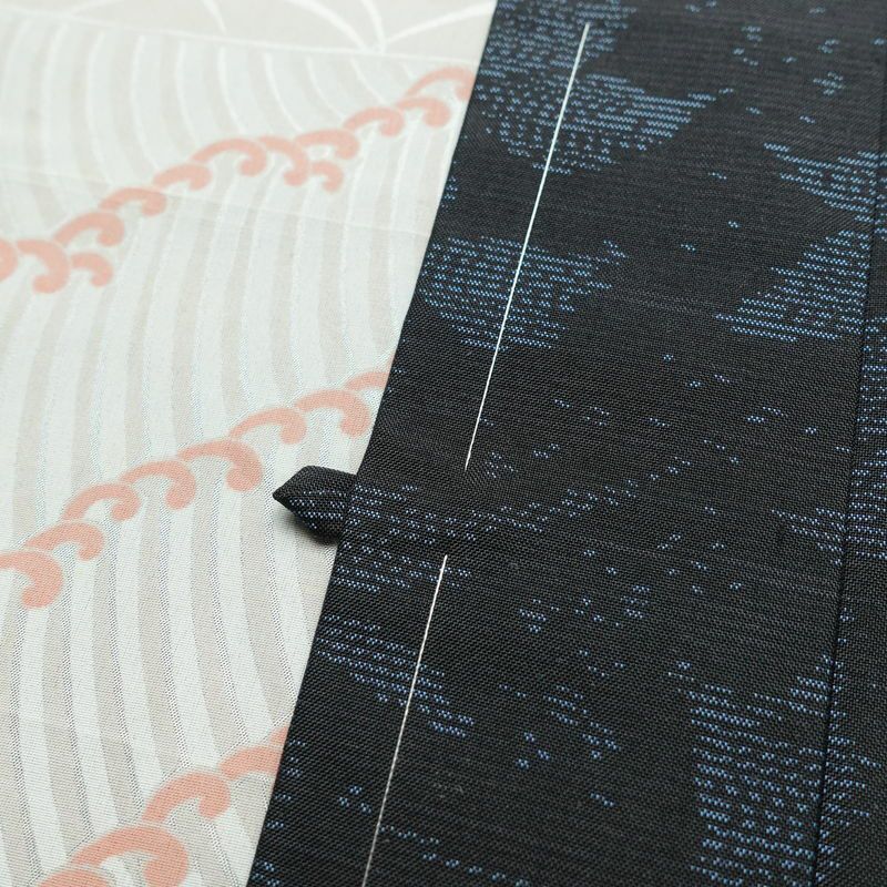 大島紬 良品 アンサンブル しつけ糸付き セット品 正絹 花柄 袷仕立て 身丈170cm 裄丈66cm 着物 青・紺_画像19