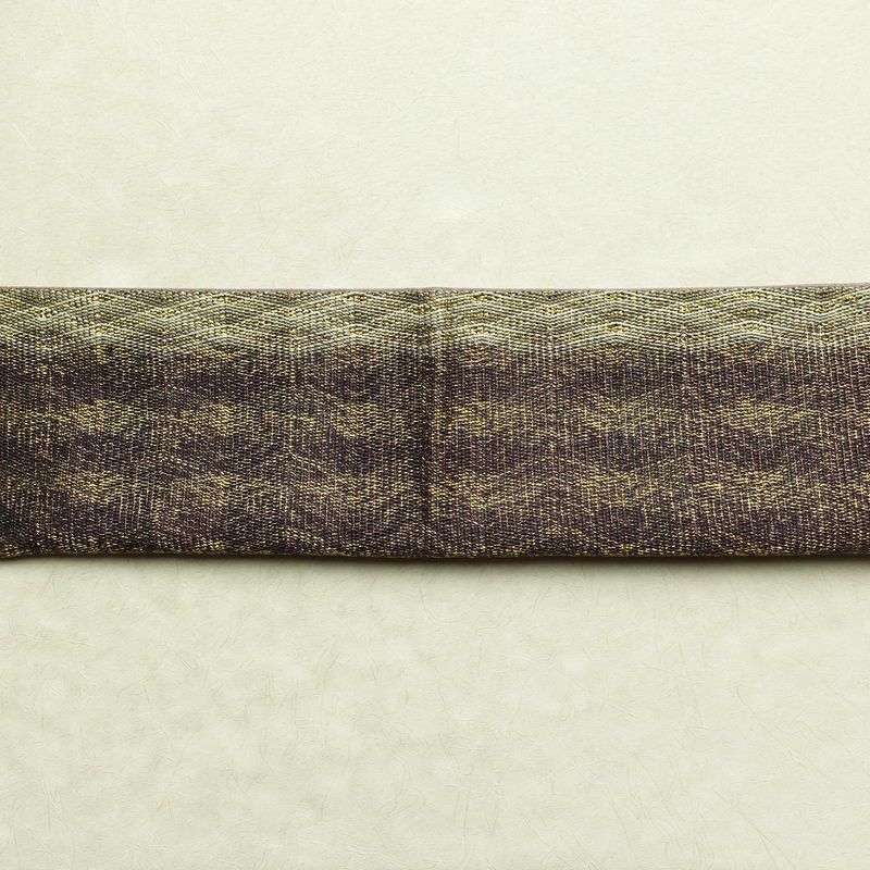 袋帯 太鼓柄 良品 フォーマル用 正絹 縞柄・線柄 金糸 紫・藤色_画像16