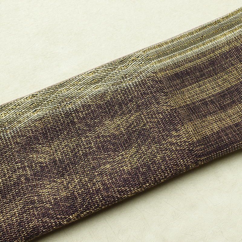 袋帯 太鼓柄 良品 フォーマル用 正絹 縞柄・線柄 金糸 紫・藤色_画像17