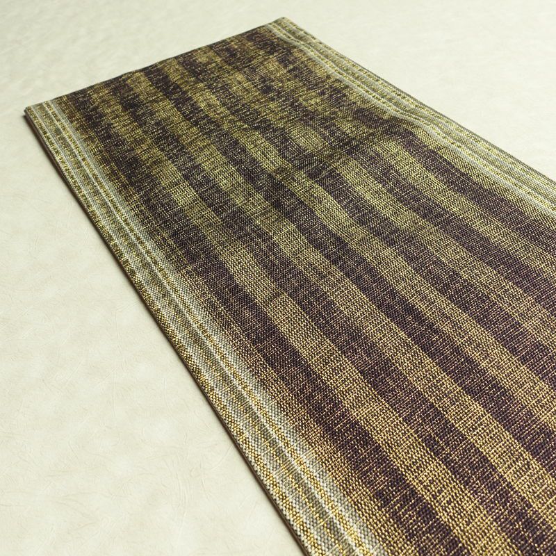 袋帯 太鼓柄 良品 フォーマル用 正絹 縞柄・線柄 金糸 紫・藤色_画像18