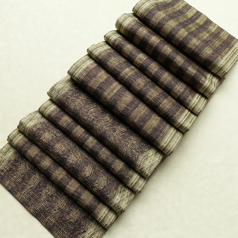 袋帯 太鼓柄 良品 フォーマル用 正絹 縞柄・線柄 金糸 紫・藤色_画像19