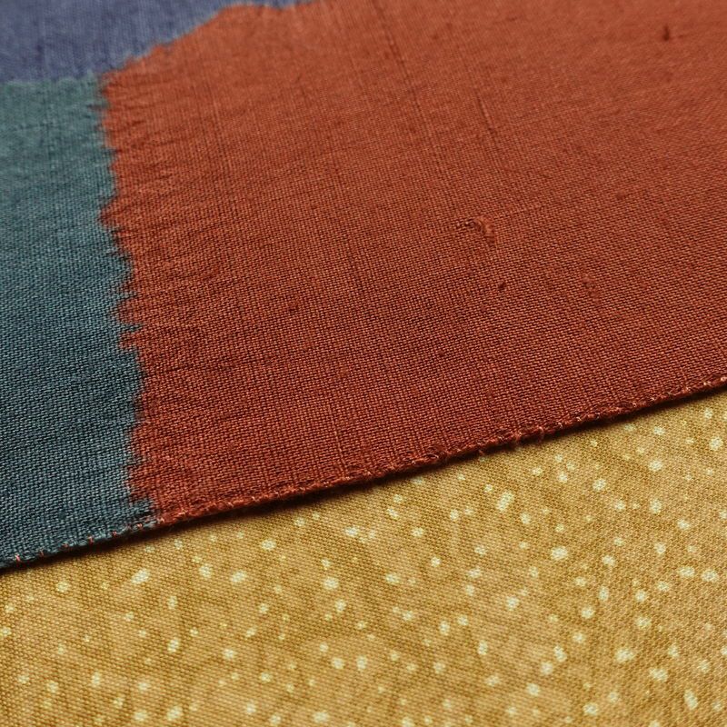 袋帯 六通柄 良品 一般用 正絹 絞り 幾何学柄・抽象柄 帯 多色使い_画像11