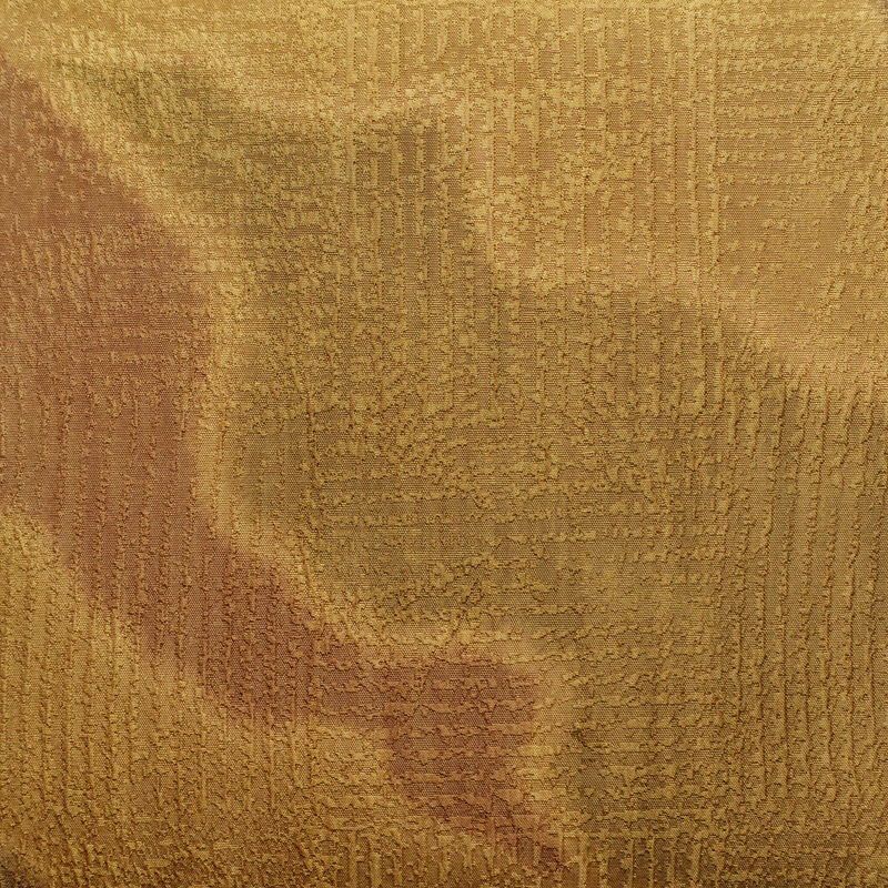 袋帯 全通柄 良品 一般用 正絹 流水・波柄 帯 黄・黄土色_画像2