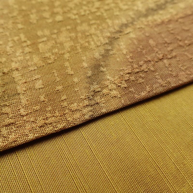 袋帯 全通柄 良品 一般用 正絹 流水・波柄 帯 黄・黄土色_画像12