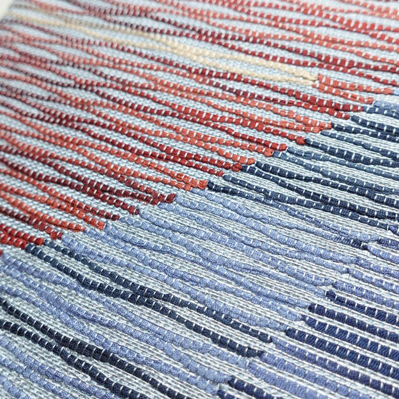 袋帯 六通柄 美品 フォーマル用 正絹 幾何学柄・抽象柄 帯 青・紺_画像6