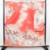 振袖 正絹 花柄 袷仕立て 身丈158cm 裄丈66cm 箔 金彩 フォーマル 二十歳 着物 ピンク_画像1