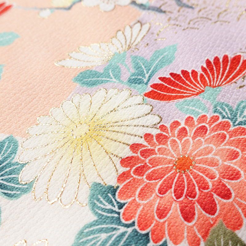 振袖 正絹 花柄 袷仕立て 身丈158cm 裄丈66cm 箔 金彩 フォーマル 二十歳 着物 ピンク_画像7