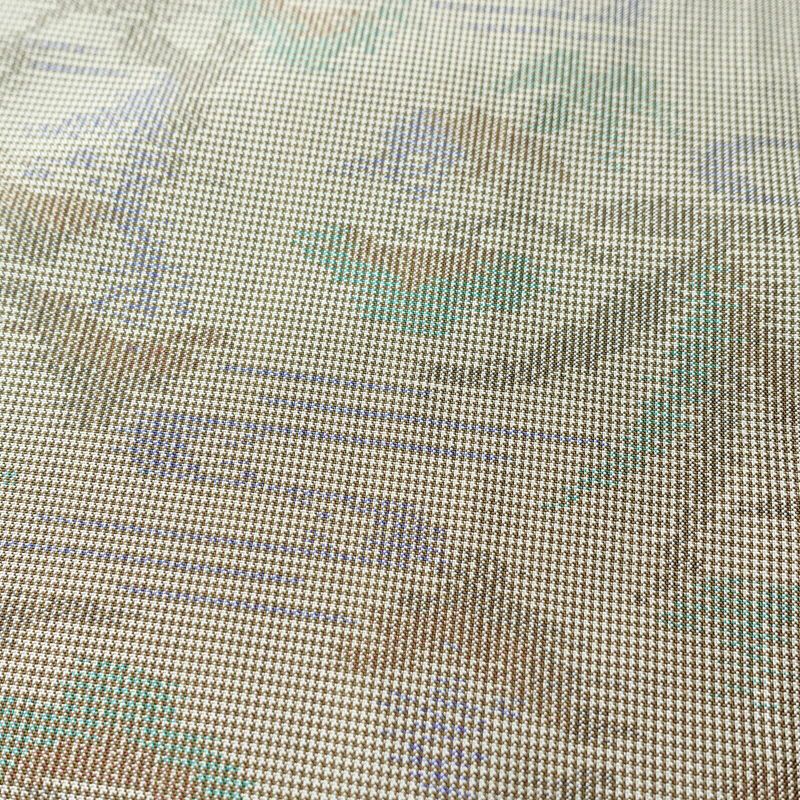 紬 正絹 木の葉・植物柄 袷仕立て 身丈161.5cm 裄丈64.5cm 着物 グレー_画像7