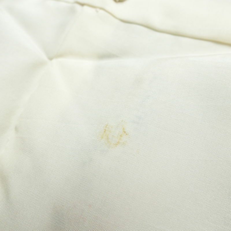 紬 正絹 幾何学柄・抽象柄 袷仕立て 身丈158cm 裄丈65.5cm 着物 白_画像17