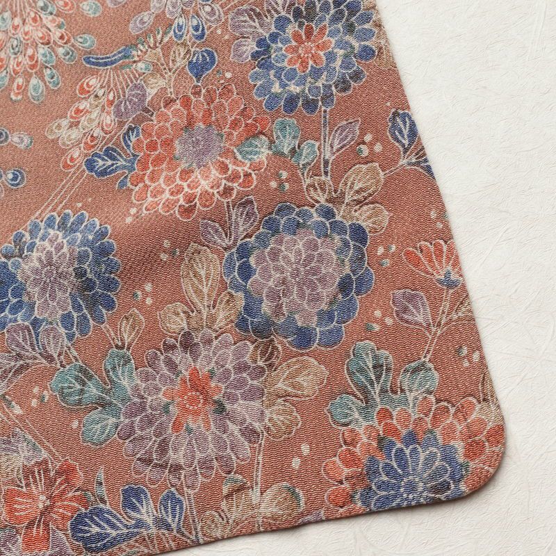 小紋 落款入り 縮緬 総柄 正絹 袷仕立て 身丈159.5cm 裄丈63.5cm 着物 くすみピンク ピンク_画像15