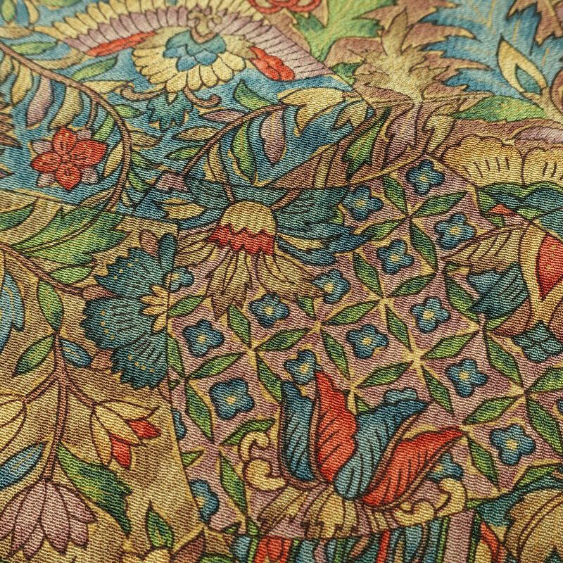 小紋 良品 縮緬 総柄 正絹 幾何学柄・抽象柄 袷仕立て 身丈153cm 裄丈66cm 着物 多色使い_画像7