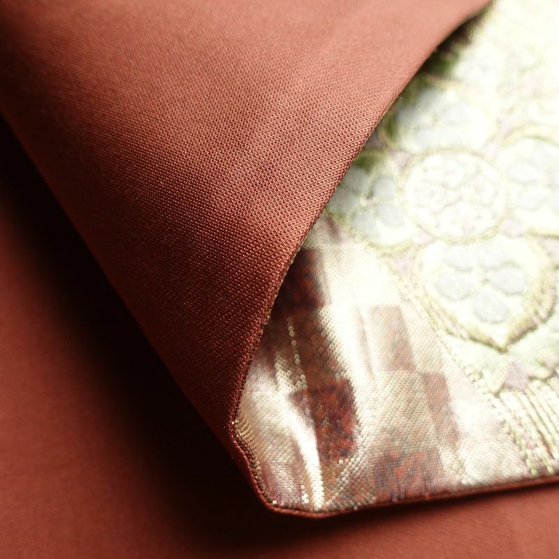 袋帯 六通柄 良品 フォーマル用 正絹 箔 金糸 帯 ピンク_画像10