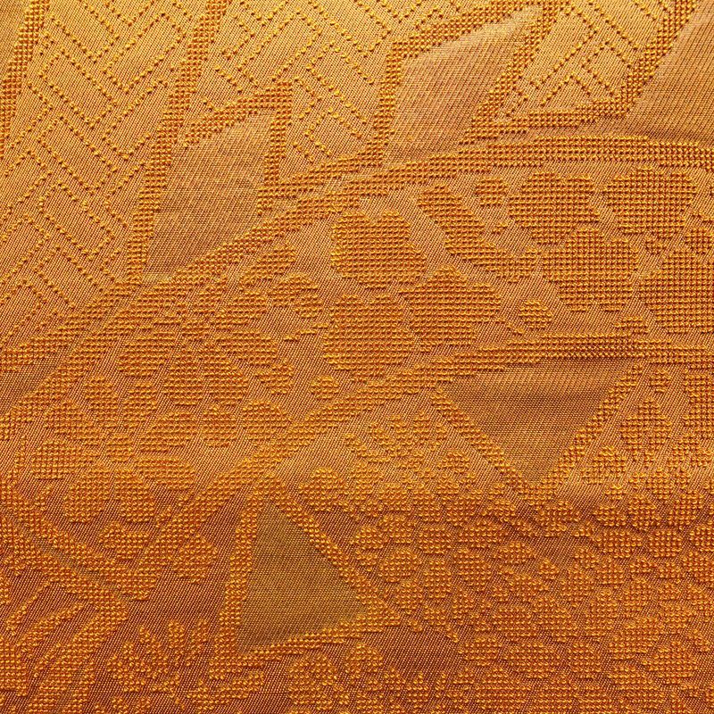 袋帯 太鼓柄 相良刺繍 フォーマル用 正絹 古典柄 箔 帯_画像2