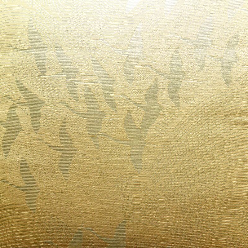 袋帯 六通柄 フォーマル用 正絹 人物・動物柄 箔 帯 黄・黄土色_画像2