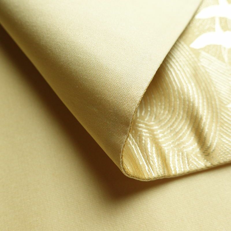 袋帯 六通柄 フォーマル用 正絹 人物・動物柄 箔 帯 黄・黄土色_画像12
