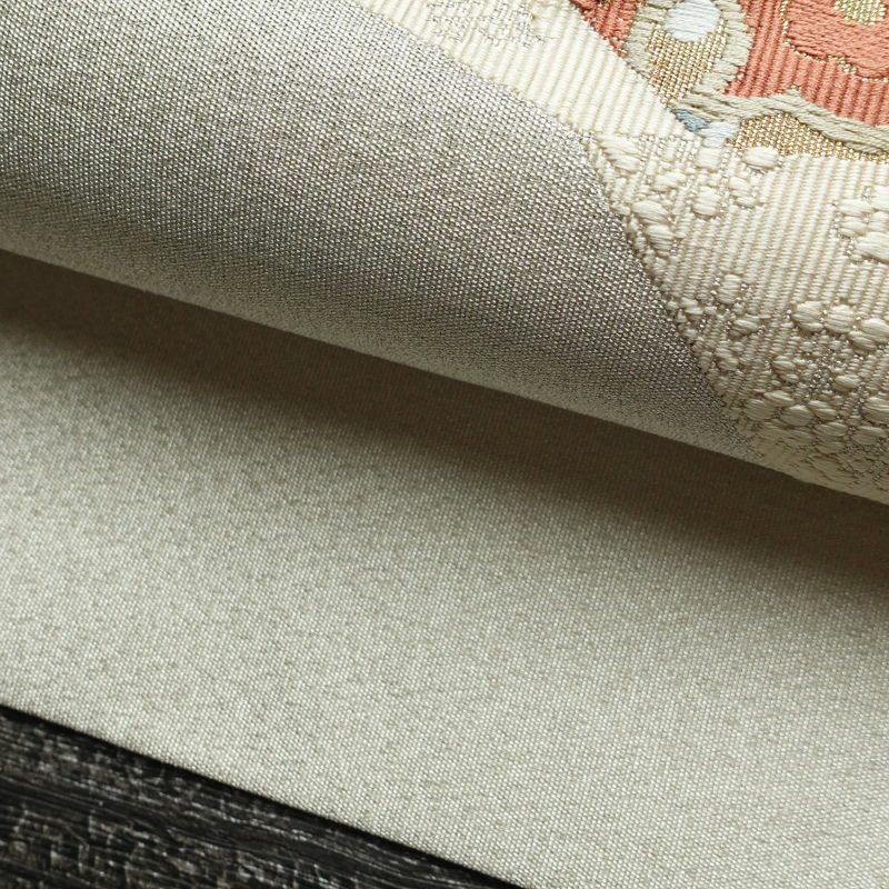 名古屋帯 太鼓柄 良品 正絹 幾何学柄・抽象柄 松葉仕立て 金糸 帯 金・銀_画像8
