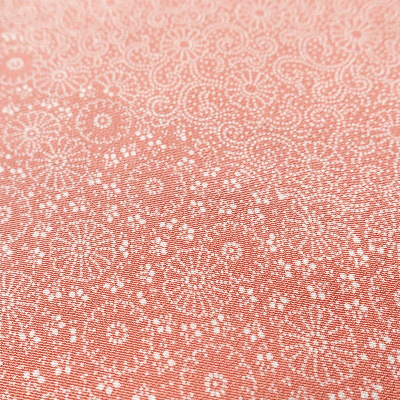 小紋 木下正夫 落款入り 縮緬 一つ紋付き 江戸小紋 付下小紋 正絹 花柄 袷仕立て 身丈152.5cm 裄丈65cm 着物 ピンク_画像7