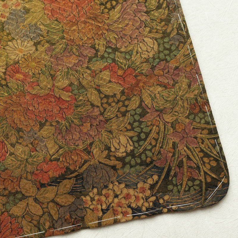 小紋 美品 しつけ糸付き 総柄 正絹 花柄 袷仕立て 身丈170cm 裄丈68cm 着物 多色使い_画像15