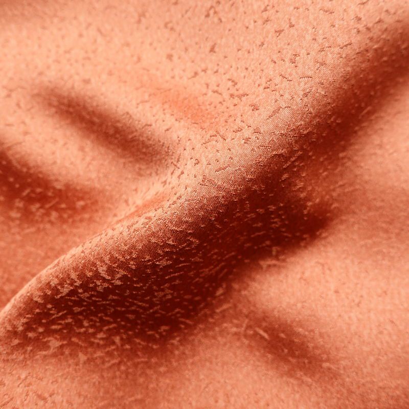 付け下げ 正絹 木の葉・植物柄 袷仕立て 身丈166cm 裄丈67.5cm 箔 金彩 フォーマル 着物 橙_画像21