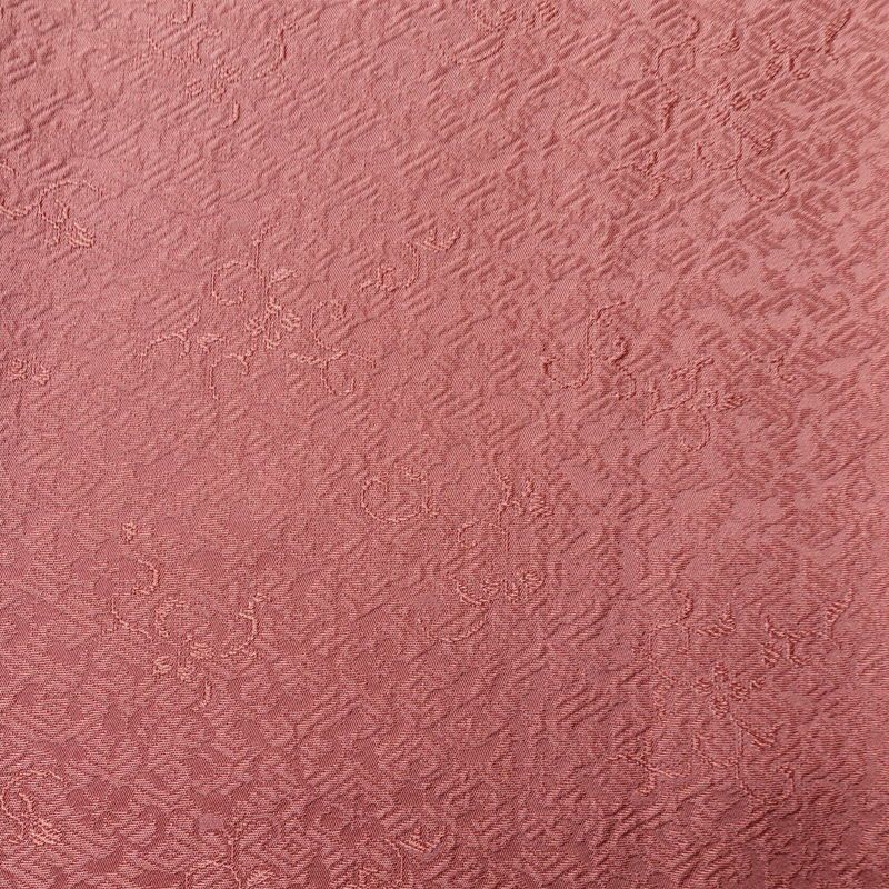 色無地 一つ紋付き 正絹 木の葉・植物柄 袷仕立て 身丈167cm 裄丈69cm フォーマル 着物 ピンク_画像6