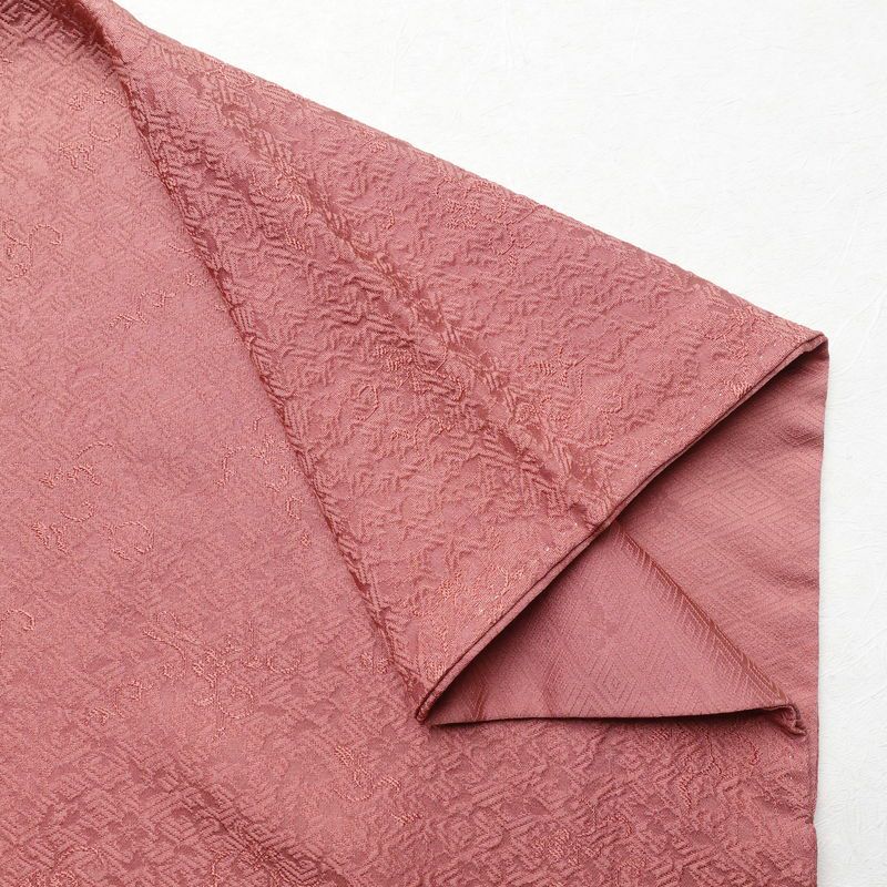 色無地 一つ紋付き 正絹 木の葉・植物柄 袷仕立て 身丈167cm 裄丈69cm フォーマル 着物 ピンク_画像14