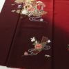 振袖 縮緬 金駒刺繍 正絹 古典柄 袷仕立て 身丈156.5cm 裄丈64cm 刺繍 金糸 フォーマル 着物 赤・朱_画像4