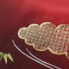 振袖 縮緬 金駒刺繍 正絹 古典柄 袷仕立て 身丈156.5cm 裄丈64cm 刺繍 金糸 フォーマル 着物 赤・朱_画像11