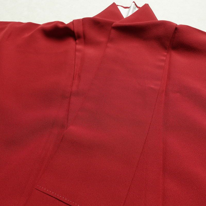 振袖 縮緬 金駒刺繍 正絹 古典柄 袷仕立て 身丈156.5cm 裄丈64cm 刺繍 金糸 フォーマル 着物 赤・朱_画像18