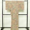 小紋 縮緬 総柄 正絹 古典柄 袷仕立て 身丈163cm 裄丈65cm 一部しつけ糸付き 着物 多色使い_画像2