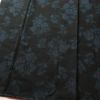 大島紬 しつけ糸付き 正絹 木の葉・植物柄 袷仕立て 身丈170cm 裄丈69.5cm 着物 黒_画像4