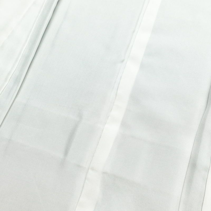 大島紬 しつけ糸付き 正絹 木の葉・植物柄 袷仕立て 身丈170cm 裄丈69.5cm 着物 黒_画像16