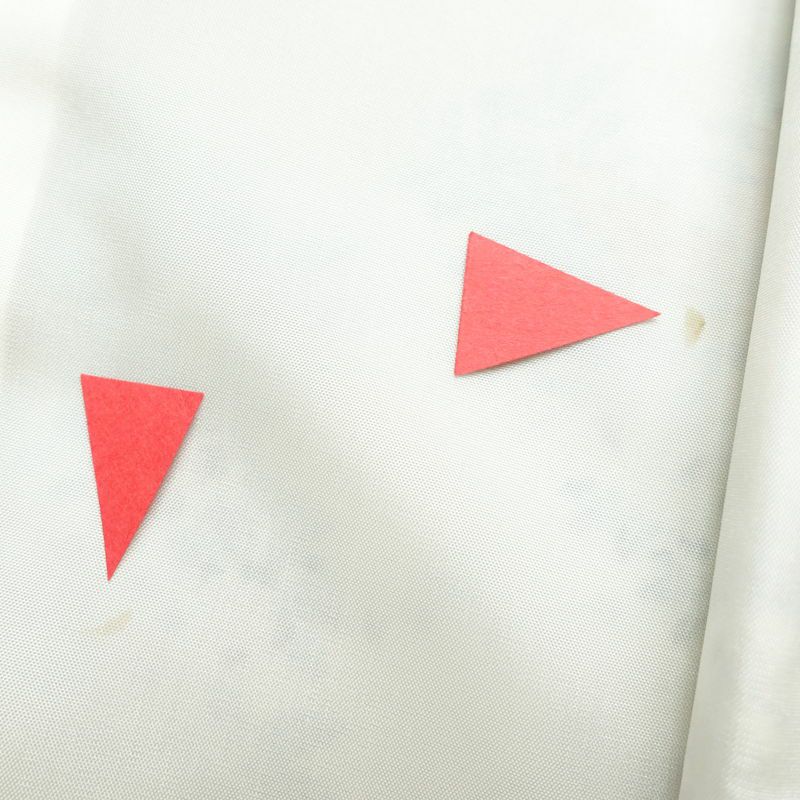 小紋 しつけ糸付き 縮緬 総柄 正絹 木の葉・植物柄 袷仕立て 身丈160cm 裄丈66cm 着物 多色使い_画像19