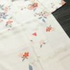 付け下げ しつけ糸付き 正絹 花柄 袷仕立て 身丈160cm 裄丈66cm 金彩 着物 グレージュ ベージュ_画像12