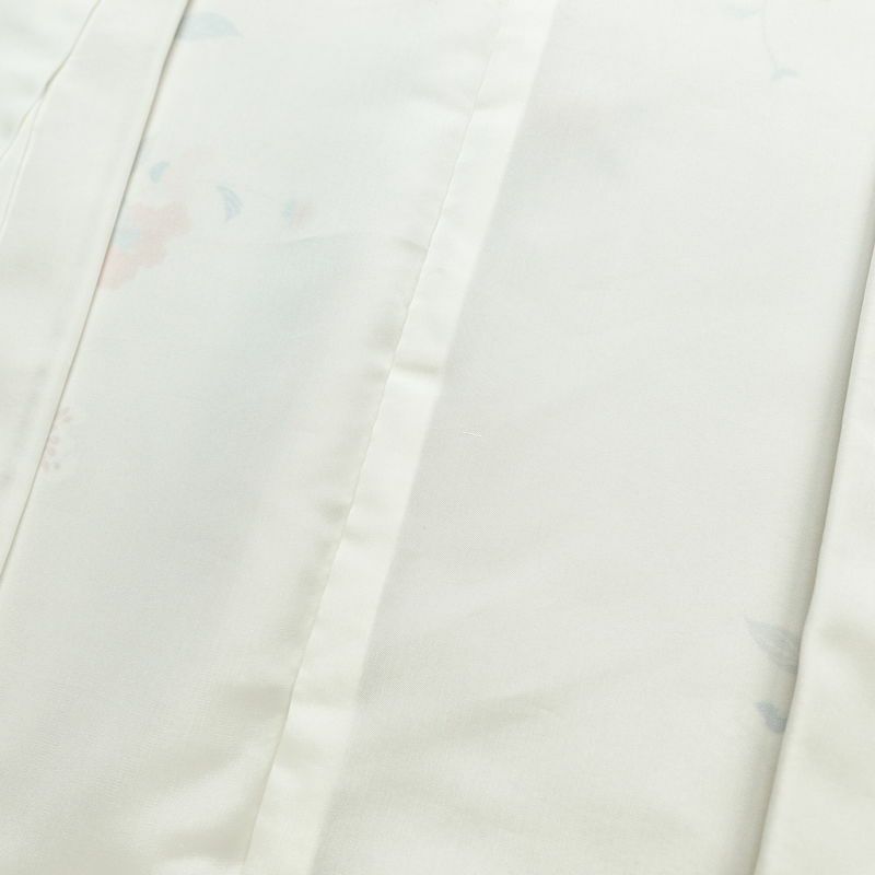 付け下げ しつけ糸付き 正絹 花柄 袷仕立て 身丈160cm 裄丈66cm 金彩 着物 グレージュ ベージュ_画像18