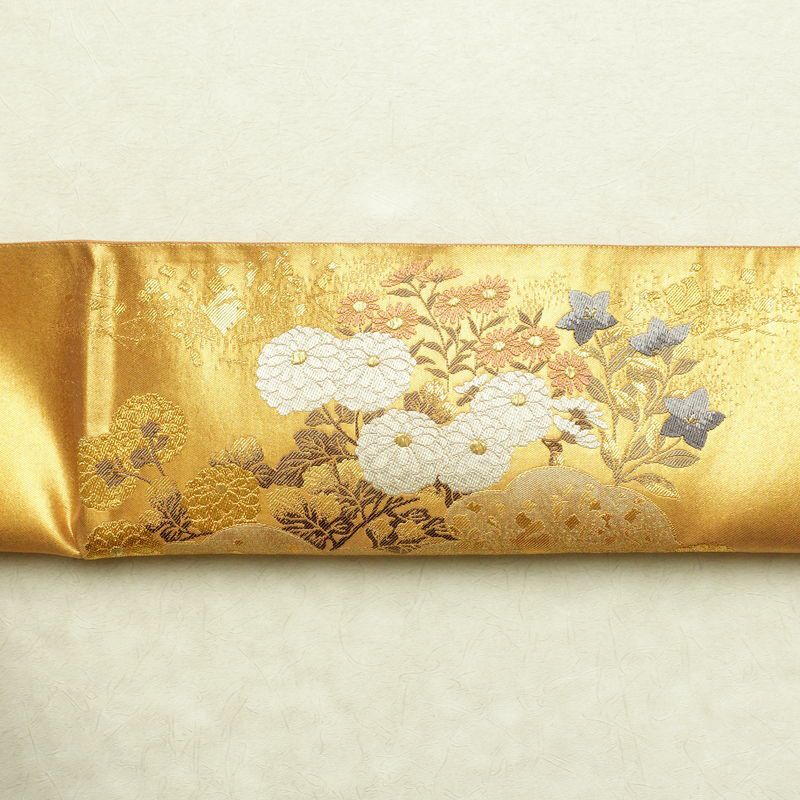 袋帯 太鼓柄 フォーマル用 正絹 花柄 箔 金糸 帯 金・銀_画像15