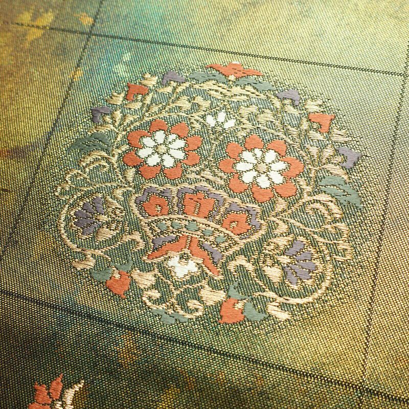 袋帯 六通柄 フォーマル用 正絹 幾何学柄・抽象柄 箔 帯 多色使い_画像3