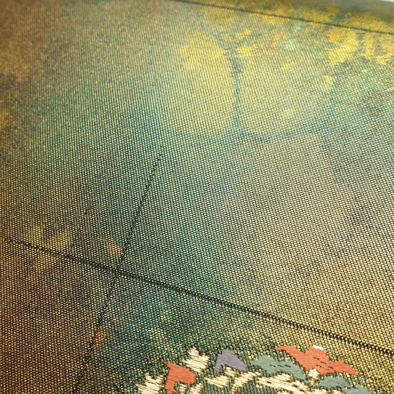 袋帯 六通柄 フォーマル用 正絹 幾何学柄・抽象柄 箔 帯 多色使い_画像6