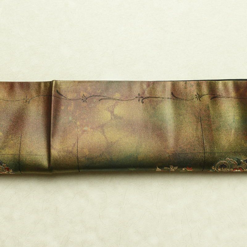 袋帯 六通柄 フォーマル用 正絹 幾何学柄・抽象柄 箔 帯 多色使い_画像15