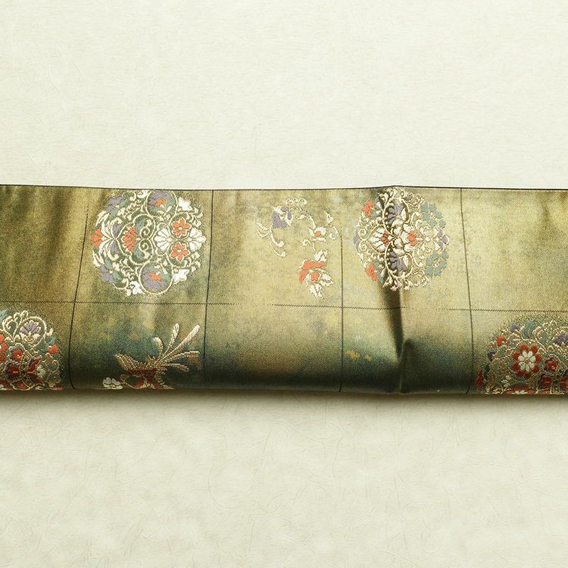 袋帯 六通柄 フォーマル用 正絹 幾何学柄・抽象柄 箔 帯 多色使い_画像16