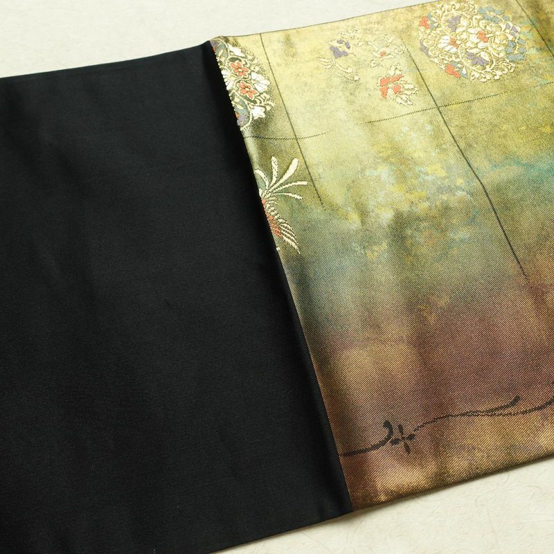 袋帯 六通柄 フォーマル用 正絹 幾何学柄・抽象柄 箔 帯 多色使い_画像17