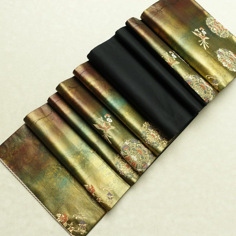 袋帯 六通柄 フォーマル用 正絹 幾何学柄・抽象柄 箔 帯 多色使い_画像20